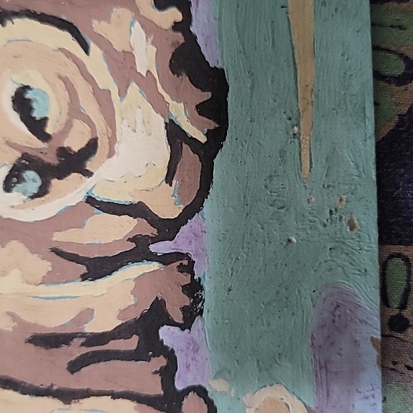 Pair of Adorable Vintage Paint by Number Siamese Kirty Cat Paintings - Picture 9 of 9